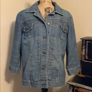 Chico’s Platinum Denim Blue Jean Jacket